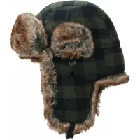 Avignon Flaps Hat - Black/Green (Size: 61)