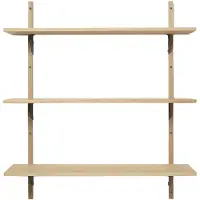 Ferm Living Sector hylly triple wide Tammi-musta