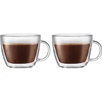 Bodum Bistro tuplaseinäinen lattekuppi kädensijalla 45 cl 2-pakkaus