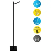 Näve Led lattiavalaisin Lupa, himmennettävä, Musta, Olohuone/ruokailutila, Metalli, Moderni, kaarivalaisin