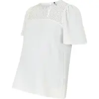 Vero moda Maternity Vmmalva Crochet Ss Top Wvn Ga - White - M