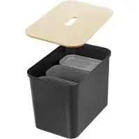 Orthex SmartStore Collect -lajittelusetti vanerikannella, 76 L, musta