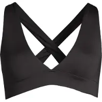 Casall Women's V-Neck Crossback Bikini Top Black Uima-asut 34