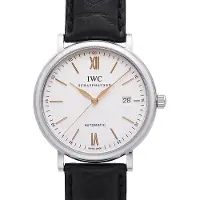 IWC Miesten kello IW356517 Portofino Hopea/Nahka Ø40 mm