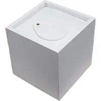 Playwood Wooden Money Box Square White