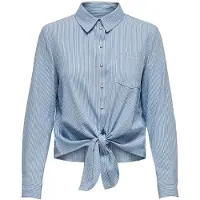 ONLY Onllecey Ls Knot Shirt Noos Wvn - Blue - XS