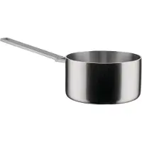 Alessi Pot In Multi-Layer Material Matt Handle With Pvd Coating Induction - Silver - 35.5X16X9CM