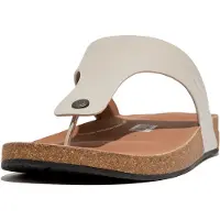 FitFlop for man. GZ6-A93 iQushion grey leather sandals (41), Flat, None, Casual