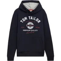 Tom Tailor Collegepaita marine / tummanpunainen / valkoinen