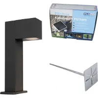 QAZQA Teollinen seisova ulkovalaisin tummanharmaa 30 cm IP44 - Baleno
