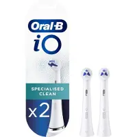 Oral-B iO Specialised Clean 2 kpl -vaihtoharjaspäät, Valkoinen