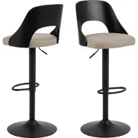 Ebuy24 2-baarijakkarasetti Lucy, musta/beige