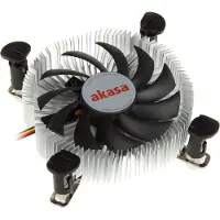 Akasa Matalaprofiilinen LGA775/115x/1200 prosessorijäähdytin, musta/hopea
