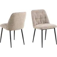 Ebuy24 2 tuolin setti Actona Brooke, hiekanvärinen