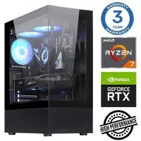 INTOP Tietokone Ryzen 7 5700X 16GB 250SSD M.2 NVME RTX5070 12GB no-OS