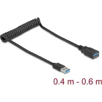 DeLOCK 90367, 0,6 m, USB A, USB A, 5 Gbit/s, Musta