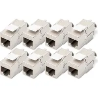 Digitus Suojattu FTP Cat6A Keystone-liitinmoduuli, Tool-free, hopea, 8kpl