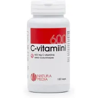 Raw Organic Natura Media Ruusunmarja C-vitamiini 600 mg 100 kaps.