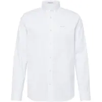Gant for man. 3000300 Pinpoint Oxford Regular Fit Shirt white (S), Casual, Cotton, Long sleeve