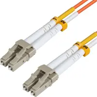 Microconnect Optinen kuitukaapeli, LC -> LC, Multimode, Duplex, OM1, 200m, oranssi