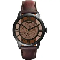 Fossil Analoginen kello tummanruskea / antrasiitti