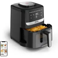 Tefal Easy Fry Silence EY5568E0 fryer Single 5 L Stand-alone Hot air fryer Black, Stainless steel