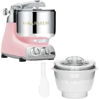 Ankarsrum Assistent Original AKM6230CP + Jäätelökone lisäosa Cloudy Pink