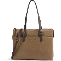 Castelijn & beerens Nubuck Olkalaukku Nahka 40 cm Kannettavan tietokoneen taskun syvyys Ruskea