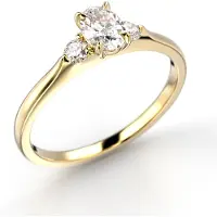 Festive Megan Oval timanttisormus keltakulta 0.40ct 14-709-040-KK-LABGVS1
