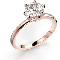 Festive Heidi Hidden Halo timanttisormus punakulta 1.10ct 14-710-110-PK-HSI1