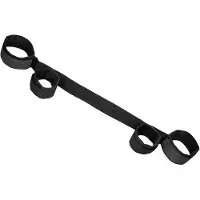 Ouch! - Levitystanko käsi- ja nilkkakahleilla, kestävä, tyylikäs, BDSM, teräs, nylon, musta