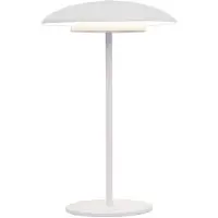 Newgarden Sardinia LED-ladattava valaisin IP44 valkoinen 30 cm Sardinia, himmennettävä, Valkoinen/opaali, Metalli, Moderni