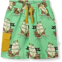 Smafolk Pirate Ships Shortsit Minty Green Tea 2-3 Y Vihreä 2-3 vuotta Tytöt