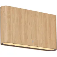 QAZQA Skandinaavinen ulkoseinävalaisin puukuviolla 17,5 cm sis. LED IP65 - Batt