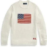 Ralph Lauren Pusero - Neulottu - Valkoinen M. Liput - - 8 v (128) - Puserot