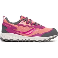 Saucony Peregrine Kids Shield Lenkkarit, Berry/Coral, 39