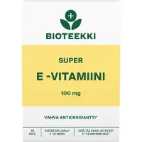 Raw Organic Bioteekki Super E-vitamiini 100mg 60 kaps