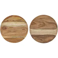 House Doctor Wood tarjotin Ø17,5 cm 2-pack. Luonto