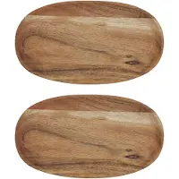 House Doctor Wood-tarjotin 12,5x22,5 cm 2-pack Luonto