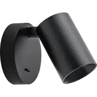 Deko-light CAN TILT seinäkohdevalaisin, musta, Ø 10 cm, metallinen kytkin USB, Musta, Olohuone/ruokailutila, Alumiini,
