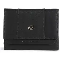 Piquadro Circle Lompakko RFID-suoja Nahka 12 cm Musta