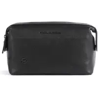 Piquadro Black Square Toilettilaukku Nahka 23 cm Musta