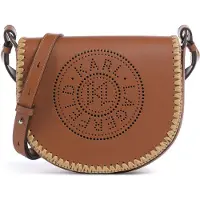 Karl Lagerfeld Circle Crossbody-laukku Nahka 23 cm Ruskea