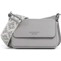 Kate spade new york Double up Crossbody-laukku Nahka 20 cm Harmaa