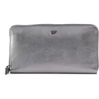 Braun Büffel Ruby Lompakko RFID-suoja Nahka 19 cm Hopeanvärinen