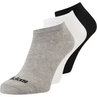 Adidas Urheilusukat 'Thin Linear Low-Cut' meleerattu harmaa / musta / valkoinen