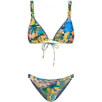 Shiwi Bikini sininen / tummankeltainen / vihreä / koralli