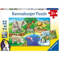 Ravensburger Palapeli Eläintarhan Eläimet 2x12