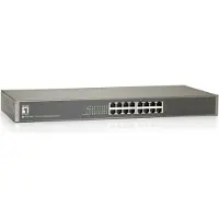 Level One FSW-1650, Hallitsematon, Fast Ethernet (10/100), Täysin kaksipuolinen, Telineasennus