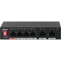 Dahua PFS3006-4ET-60-V2 6-porttinen 10/100Mbps hallitsematon pöytäkytkin, jossa on 4 PoE-porttia (PFS3006-4ET-60-V2)